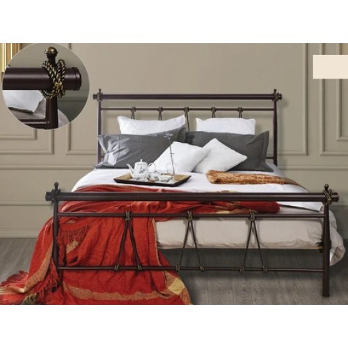 ΚΡΕΒΑΤΙ ΜΕΤΑΛΛΙΚΟ ΔΙΠΛΟ 140χ190 (Νο34) Με Επιλογή Χρωμάτων (Ελληνικής Κατασκευής)