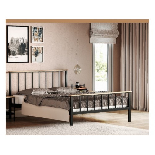 KPS- ΤΟΝΙΑ ΚΡΕΒΑΤΙ ΞΥΛΙΝΟ-ΜΕΤΑΛΛΙΚΟ ΗΜΙΔΙΠΛΟ ΕΛΛΗΝΙΚΗΣ ΚΑΤΑΣΚΕΥΗΣ ΓΙΑ ΣΤΡΩΜΑ 120Χ190 ΕΚ