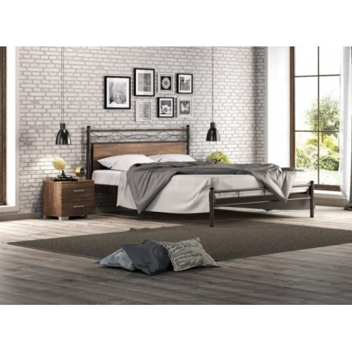 KPS- ΑΡΙΑΝΔΗ ΣΕΤ ΚΡΕΒΑΤΟΚΑΜΑΡΑ 3 ΤΕΜ ΞΥΛΟ-ΜΕΤΑΛΛΟ ΓΙΑ ΣΤΡΩΜΑ 160Χ200 ΕΚ