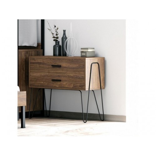 KPS-  K07 ΤΟΥΑΛΕΤΑ CARBY ΜΕ 2 ΣΥΡΤΑΡΙΑ ΞΥΛΟ-ΜΕΤΑΛΛΟ 90Χ46Χ76 ΕΚ