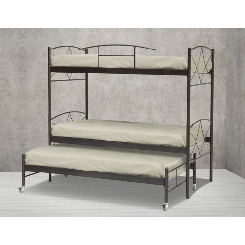 ΜΕΤΑΛΛΙΚΗ ΚΟΥΚΕΤΑ ΑΝΔΡΟΣ ΣΥΡΟΜΕΝΗ ΜΟΝΗ 90Χ200 ΜΕ ΤΡΙΑ ΚΡΕΒΑΤΙΑ 