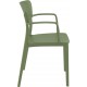 Πολυθρόνα πολυπροπυλενίου Lisa olive green 20.0414 54X53X82εκ.