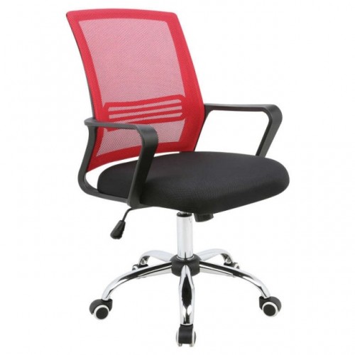 ΒΣ1600 ΧΡΩΜΙΟ-ΚΟΚΚΙΝΟ MESH ΠΟΛΥΘΡΟΝΑ ΓΡΑΦΕΙΟΥ