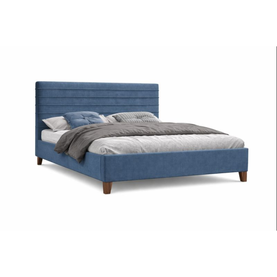 Υφασμάτινο Κρεβάτι N100 με Επενδυμένο Κεφαλάρι Ημίδιπλο 110Χ190Χ111 ύψος κεφαλαριού – Επιλογή από 19 Χρώματα Υφάσματος