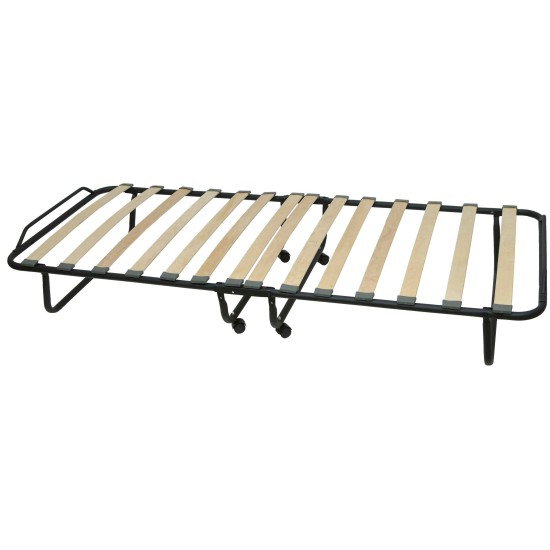 Velco ΚΡΕΒΑΤΙ ΜΕΤΑΛΛΙΚΟ ΕΝΙΣΧΥΜΕΝΟ ΠΤΥΣΣΟΜΕΝΟ ΙΤΑΛΙΑΣ ΜΕ ΡΟΔΕΣ & ΣΤΡΩΜΑ 7cm