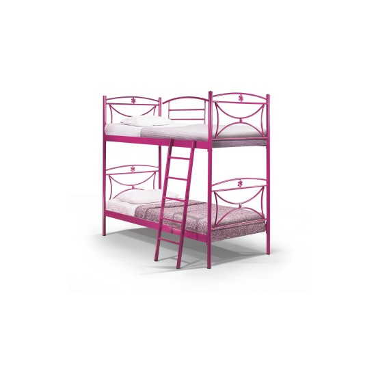 Marga Μεταλλική Κουκέτα 8231 για στρώμα 90x190 με Σκάλα & Προστατευτικό Κάγκελο – Πρακτική & Ασφαλής