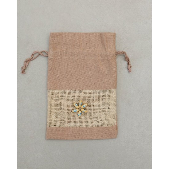 Πουγκί Γιούτα με Κέντημα Χάντρες Jute One Size (15x25cm) Μπεζ Πουγκί Γιούτα με Κέντημα Χάντρες Jute One Size (15x25cm) Μπεζ