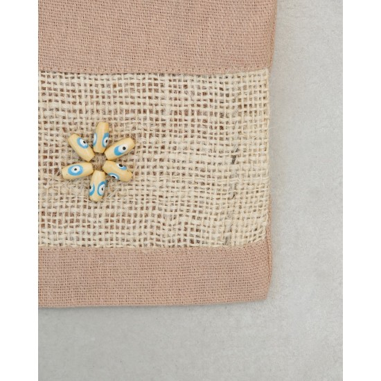 Πουγκί Γιούτα με Κέντημα Χάντρες Jute One Size (15x25cm) Μπεζ Πουγκί Γιούτα με Κέντημα Χάντρες Jute One Size (15x25cm) Μπεζ