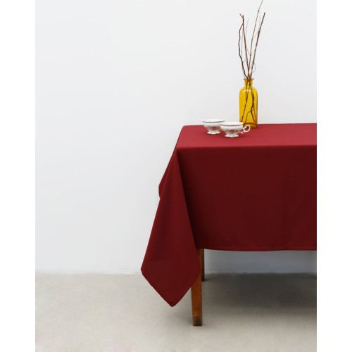 Μονόχρωμο τραπεζομάντηλο Monaco 4 ατόμων (140x140cm) Μπορντώ