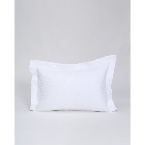 Ζακάρ Πικέ Μαξιλαροθήκη Oxford Augerinos 50x70 5cm Άσπρο