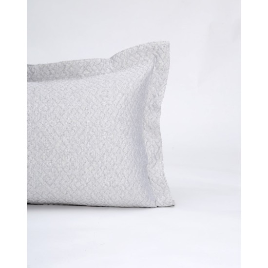 Ζακάρ Πικέ Μαξιλαροθήκη Oxford Augerinos 50x70 5cm Γκρι απαλό Ζακάρ Πικέ Μαξιλαροθήκη Oxford Augerinos 50x70 5cm Γκρι απαλό