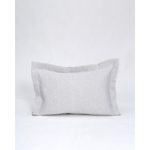 Ζακάρ Πικέ Μαξιλαροθήκη Oxford Augerinos 50x70 5cm Γκρι απαλό
