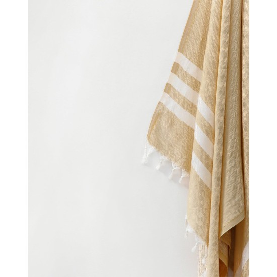 Παρεό Peshtemal με σχέδιο διαμάντι Χρυσό