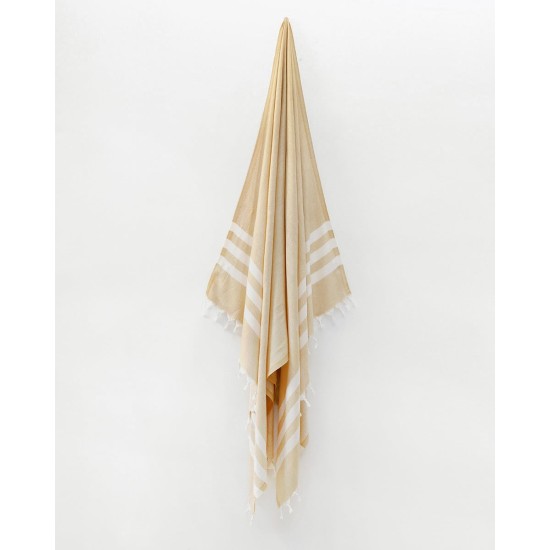 Παρεό Peshtemal με σχέδιο διαμάντι Χρυσό