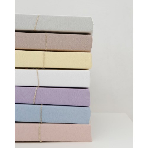 Μακό Βαμβακερό Σεντόνι με Λάστιχο Art Μονή (100x200 30cm) Άσπρο Μακό Βαμβακερό Σεντόνι με Λάστιχο Art Μονή (100x200 30cm) Άσπρο