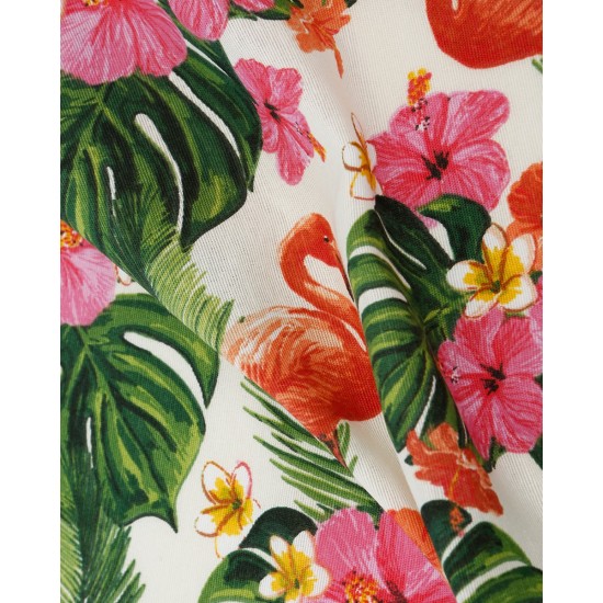 Τραπεζομάντηλο Φλοράλ Forester Flowers & Flamingo 2 ατόμων Multi