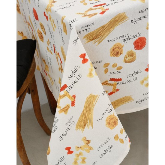 Τραπεζομάντηλο με Σχέδιο Ζυμαρικά Pasta 2 ατόμων Μπεζ