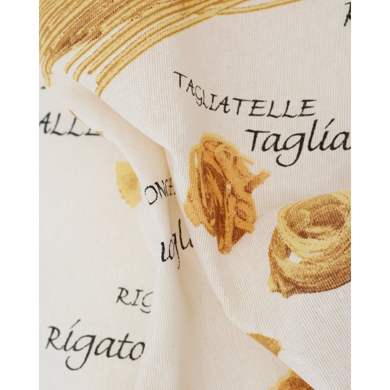 Τραπεζομάντηλο με Σχέδιο Ζυμαρικά Pasta 2 ατόμων Μπεζ