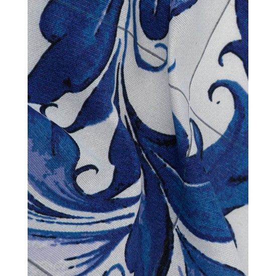 Τραπεζομάντηλο με Σχέδιο Καμπανούλες Campanula Flower 2 ατόμων Μπλε Σκούρο