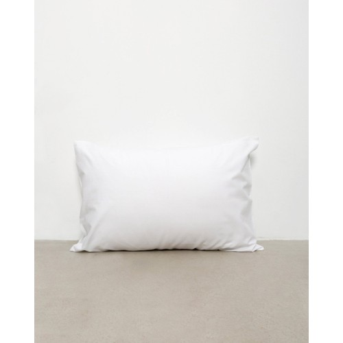 Λευκή Βαμβακοσατέν Bebe Μαξιλαροθήκη Silken 30x45cm Άσπρο