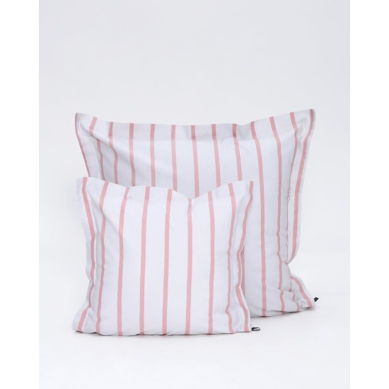 Διακοσμητική Ριγέ Μαξιλαροθήκη Samantha 40x40 3cm Γκρι