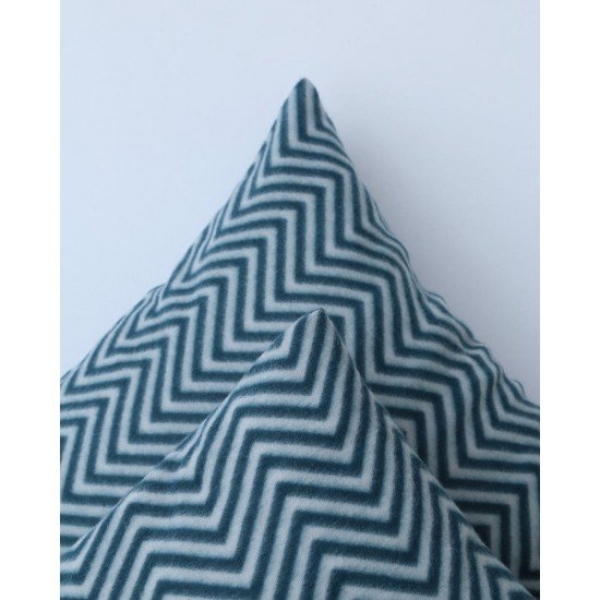 Βρεφική Fleece Chevron Μαξιλαροθήκη Firenze 30x45cm 30x45cm Γκρι