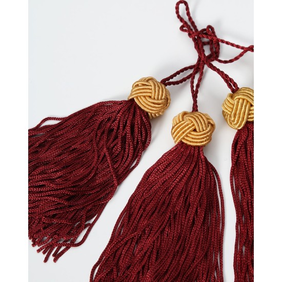 Διακοσμητικά Φουντάκια Σετ 4 τεμ One Size (8x2cm) Μπορντώ