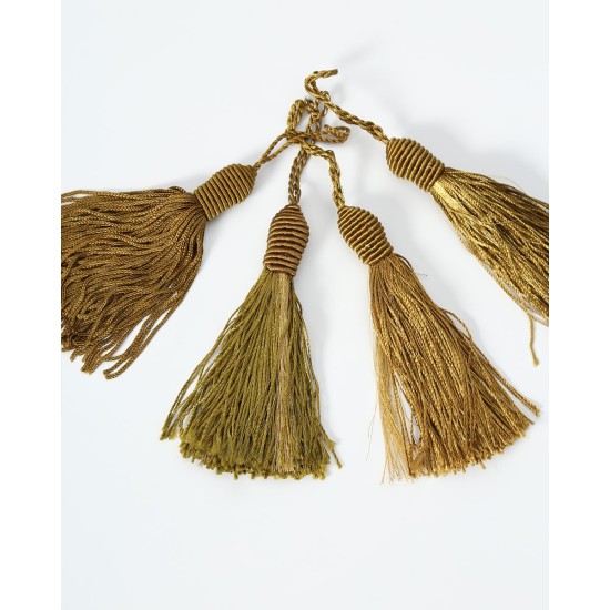 Διακοσμητικά Φουντάκια Σετ 4 τεμ One Size (8x2cm) Χρυσό