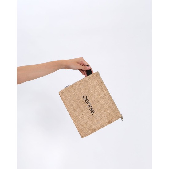 Οικολογικό Νεσεσέρ από Φυσική Γιούτα Anabella 25x20cm Μπεζ