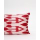 Διακοσμητική Μαξιλαροθήκη Αργαλειού Boho Ikat 35x60cm Κόκκινο