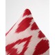 Διακοσμητική Μαξιλαροθήκη Αργαλειού Boho Ikat 35x60cm Κόκκινο