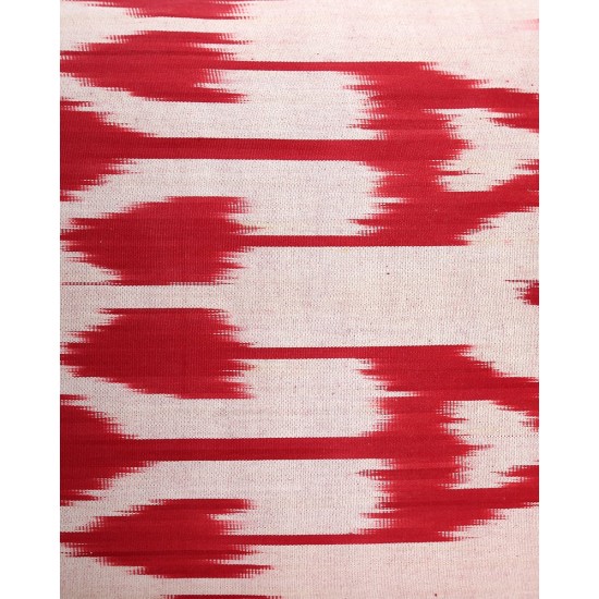 Διακοσμητική Μαξιλαροθήκη Αργαλειού Boho Ikat 35x60cm Κόκκινο