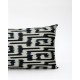 Διακοσμητική Μαξιλαροθήκη Αργαλειού Boho Ikat 35x60cm Μαύρο