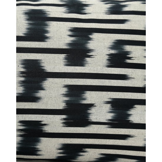 Διακοσμητική Μαξιλαροθήκη Αργαλειού Boho Ikat 35x60cm Μαύρο