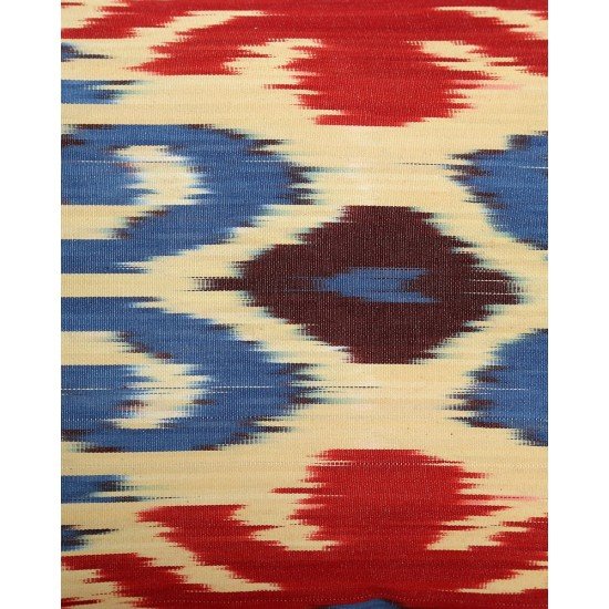 Διακοσμητική Μαξιλαροθήκη Αργαλειού Boho Ikat 35x60cm Μπλε