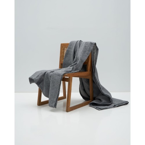 Ζακάρ Κουβερλί Κουβέρτα Γεωμετρικό Pattern Augerinos Υπέρδιπλη (230x260cm) Ανθρακί