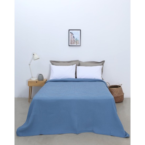 Κουβέρτα πικέ Raul II Μονή (170x240cm) Μπλε Raf Κουβέρτα πικέ Raul II Μονή (170x240cm) Μπλε Raf
