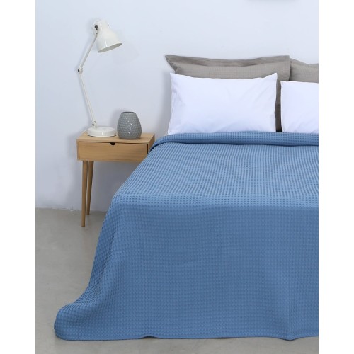 Κουβέρτα πικέ Raul II Super Υπέρδιπλη (270x240cm) Μπλε Raf