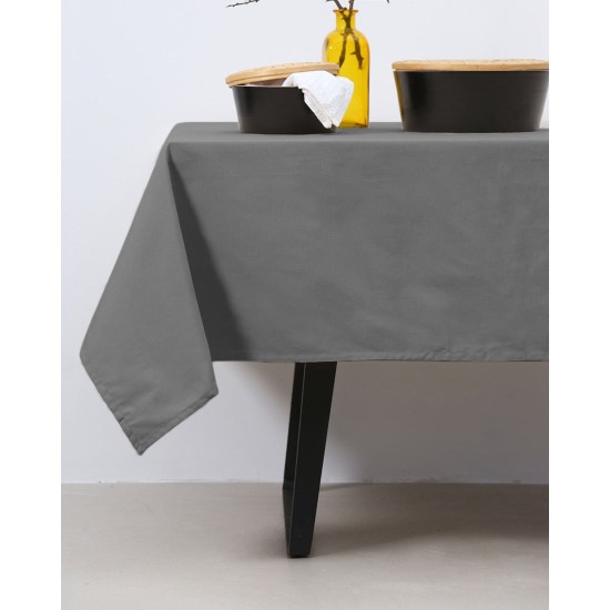 Μονόχρωμο Τραπεζομάντηλο Elsa Panama σε 6 Αποχρώσεις 6 ατόμων (140x180cm) Ανθρακί