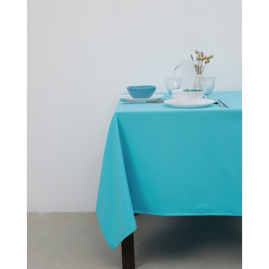 Μονόχρωμο τραπεζομάντηλο Monaco 4 ατόμων (140x140cm) Άκουα Μονόχρωμο τραπεζομάντηλο Monaco 4 ατόμων (140x140cm) Άκουα