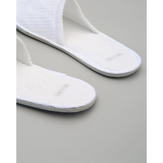 Πικέ Κλειστές Παντόφλες Slipper One Size Άσπρο Πικέ Κλειστές Παντόφλες Slipper One Size Άσπρο