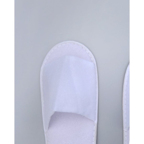 Πετσετέ Ανοιχτές Μπροστά Παντόφλες Slipper One Size Άσπρο Πετσετέ Ανοιχτές Μπροστά Παντόφλες Slipper One Size Άσπρο