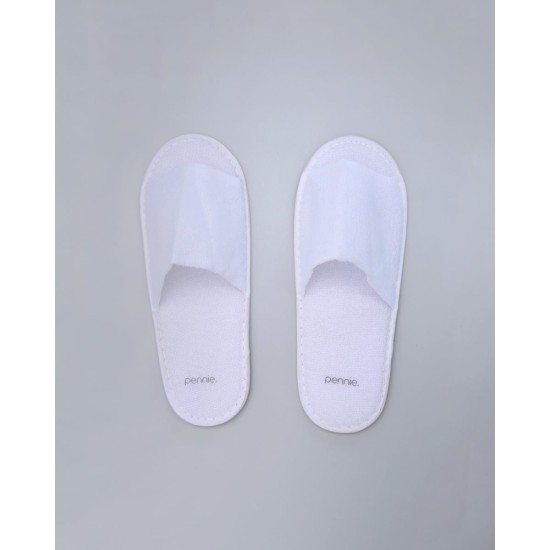 Πετσετέ Ανοιχτές Μπροστά Παντόφλες Slipper One Size Άσπρο Πετσετέ Ανοιχτές Μπροστά Παντόφλες Slipper One Size Άσπρο