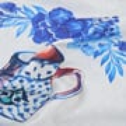 Αλέκιαστο Τραπεζομάντηλο Alice Tea Blue 4 ατόμων (155x155cm) Αλέκιαστο Τραπεζομάντηλο Alice Tea Blue 4 ατόμων (155x155cm)