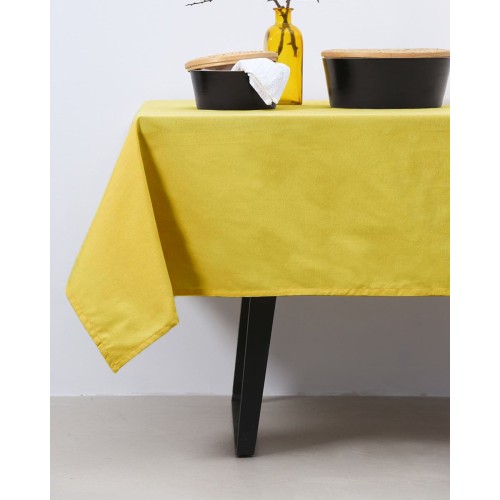 Μονόχρωμο Τραπεζομάντηλο Elsa Panama σε 6 Αποχρώσεις 6 ατόμων (140x180cm) Κίτρινο