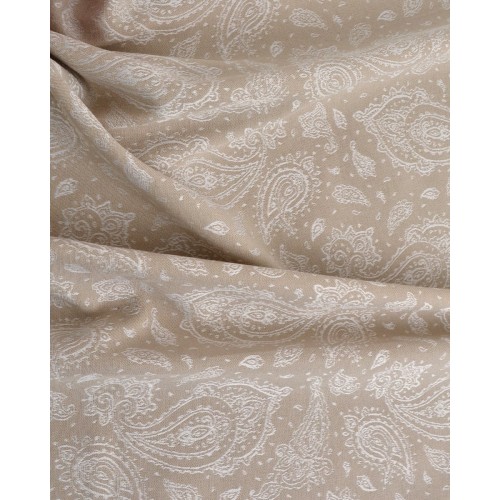 Έτοιμη Ραμμένη Ζακάρ Κουρτίνα Minares Στενό Φύλλο (150x275cm) Μπεζ