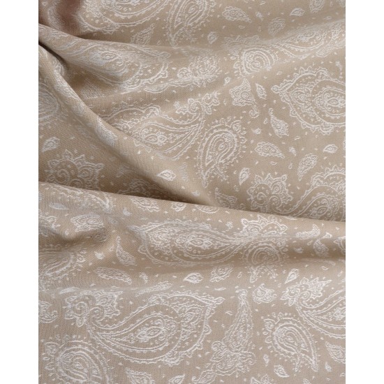 Έτοιμη Ραμμένη Ζακάρ Κουρτίνα Minares Στενό Φύλλο (150x275cm) Μπεζ