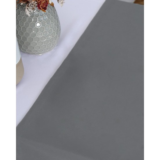 Μονόχρωμη Τραβέρσα Elsa Panama σε 6 Αποχρώσεις Τραβέρσα (45x170cm) Ανθρακί