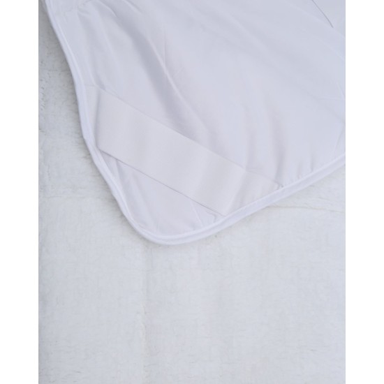 Καπιτονέ Ανώστρωμα Με Οικολογική Γούνα Well Being Ημίδιπλη (120x200 3cm) Άσπρο