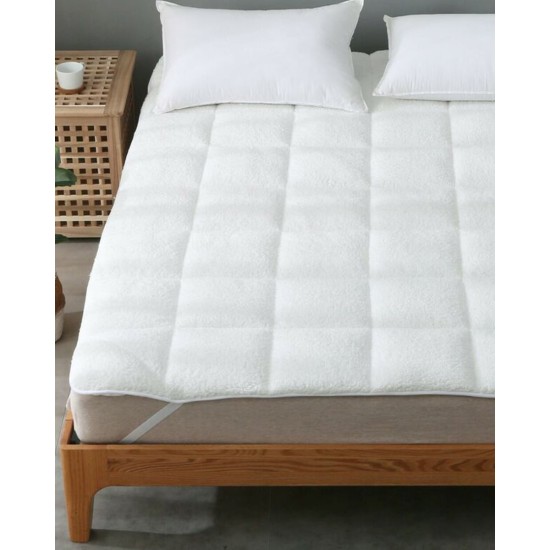 Καπιτονέ Ανώστρωμα Με Οικολογική Γούνα Well Being Ημίδιπλη (120x200 3cm) Άσπρο